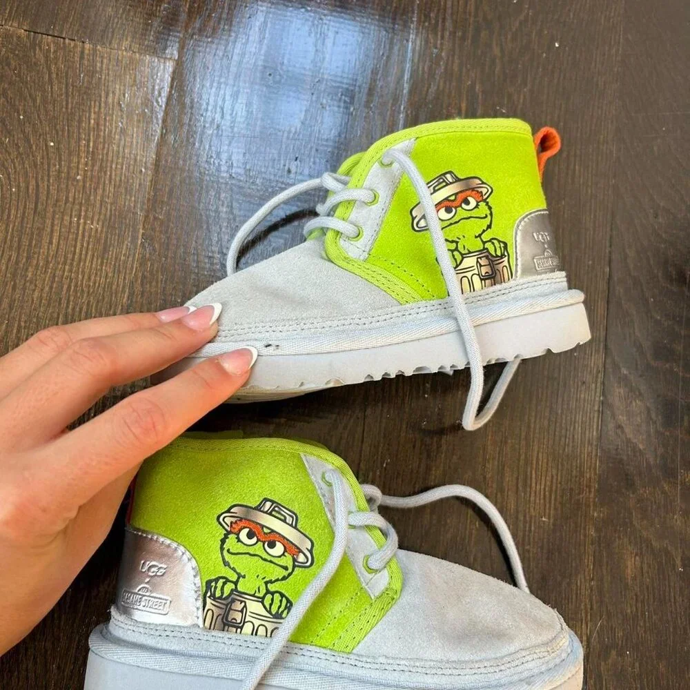 Green and white UGG x Sesame Street ankle boots #SesameStreet   Size 11